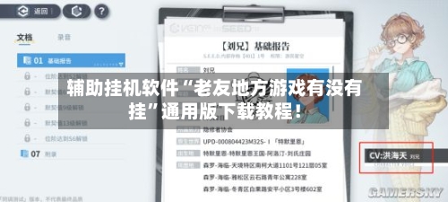 辅助挂机软件“老友地方游戏有没有挂”通用版下载教程！-第2张图片