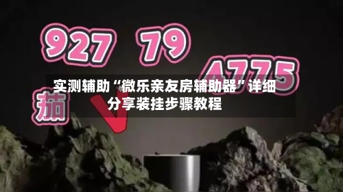 实测辅助“微乐亲友房辅助器”详细分享装挂步骤教程