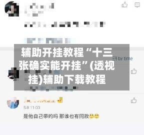 辅助开挂教程“十三张确实能开挂”(透视挂)辅助下载教程-第2张图片