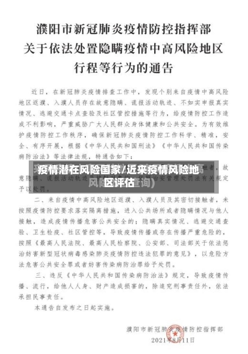 疫情潜在风险国家/近来疫情风险地区评估-第2张图片