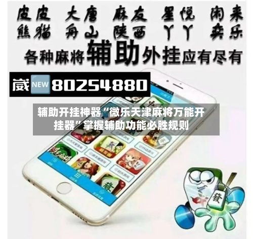 辅助开挂神器“微乐天津麻将万能开挂器”掌握辅助功能必胜规则