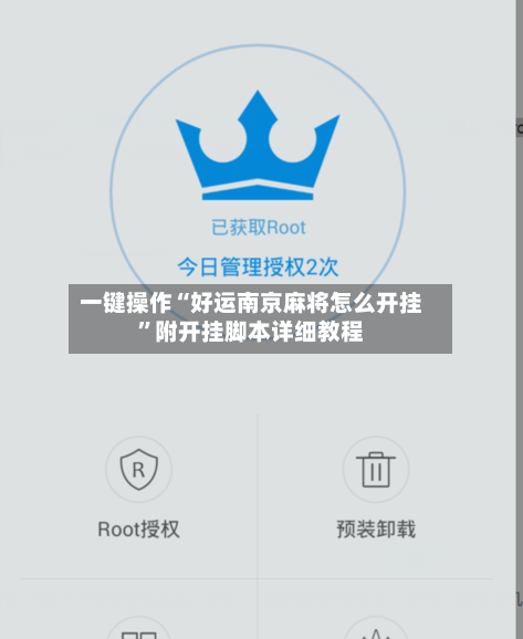 一键操作“好运南京麻将怎么开挂”附开挂脚本详细教程-第2张图片