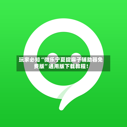玩家必知“微乐宁夏捉麻子辅助器免费版	”通用版下载教程！-第2张图片