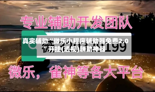 真实辅助“微乐小程序辅助器免费2.0”开挂(透视)辅助神器
