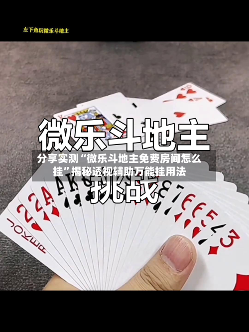 分享实测“微乐斗地主免费房间怎么挂	”揭秘透视辅助万能挂用法-第3张图片