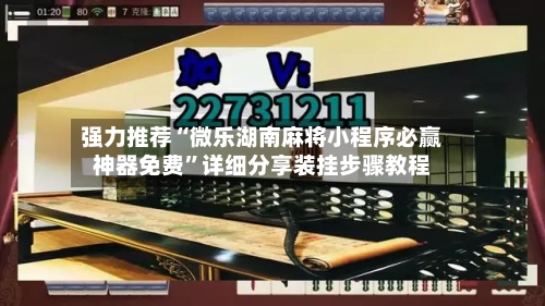强力推荐“微乐湖南麻将小程序必赢神器免费”详细分享装挂步骤教程-第2张图片