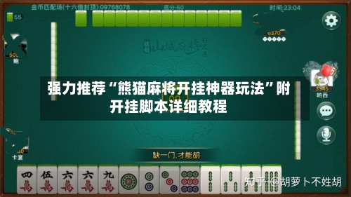 强力推荐“熊猫麻将开挂神器玩法”附开挂脚本详细教程-第2张图片