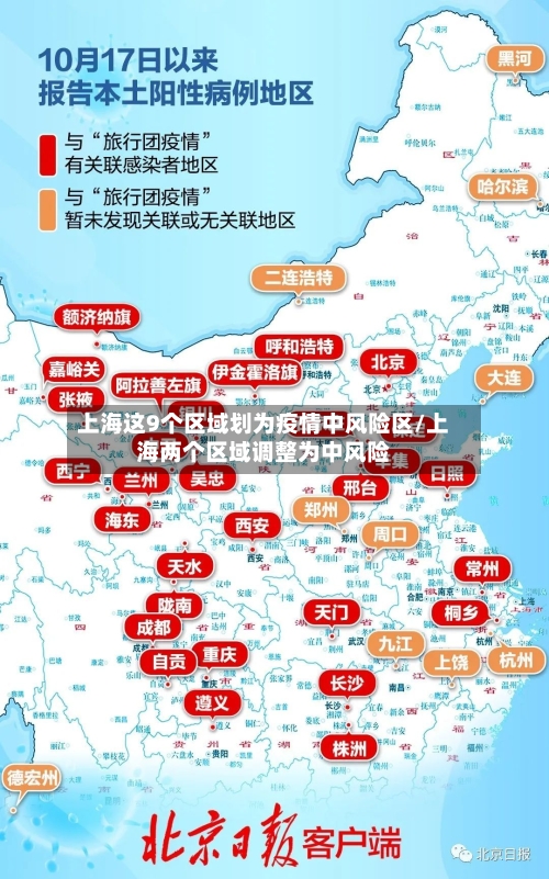 上海这9个区域划为疫情中风险区/上海两个区域调整为中风险