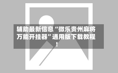 辅助最新信息“微乐贵州麻将万能开挂器”通用版下载教程！-第3张图片