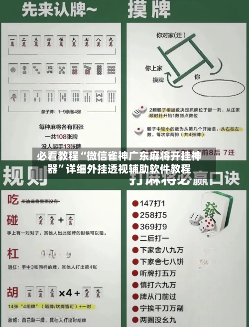 必看教程“微信雀神广东麻将开挂神器”详细外挂透视辅助软件教程-第3张图片