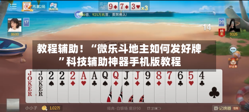 教程辅助！“微乐斗地主如何发好牌”科技辅助神器手机版教程-第3张图片