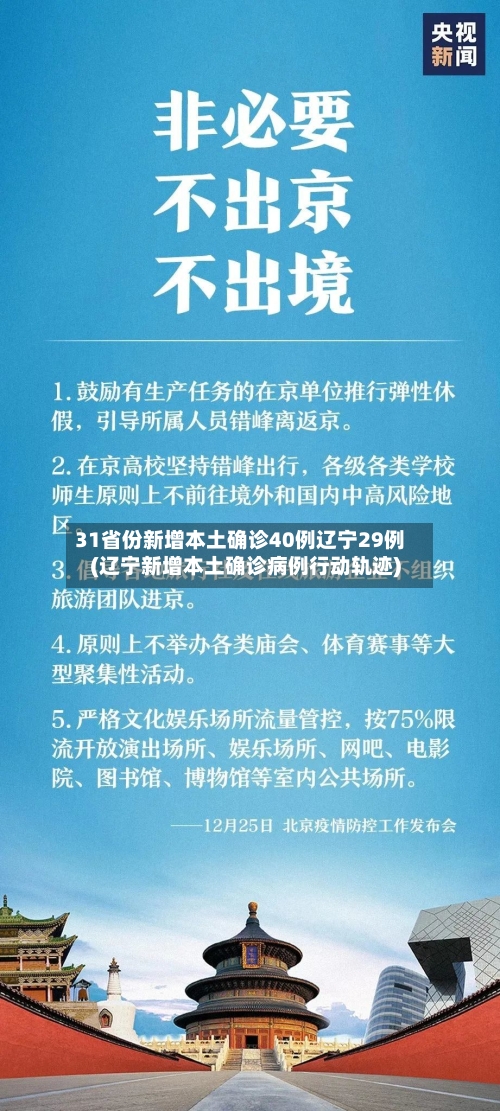 31省份新增本土确诊40例辽宁29例(辽宁新增本土确诊病例行动轨迹)