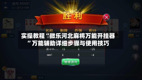 实操教程“微乐河北麻将万能开挂器”万能辅助详细步骤与使用技巧-第3张图片