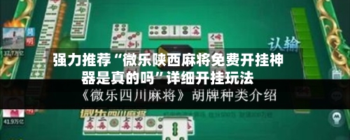 强力推荐“微乐陕西麻将免费开挂神器是真的吗	”详细开挂玩法-第2张图片