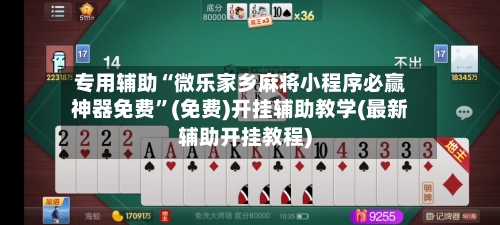 专用辅助“微乐家乡麻将小程序必赢神器免费”(免费)开挂辅助教学(最新辅助开挂教程)-第3张图片