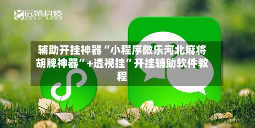 辅助开挂神器“小程序微乐河北麻将胡牌神器”+透视挂”开挂辅助软件教程-第2张图片