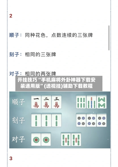 开挂技巧“手机麻将外卦神器下载安装通用版”(透视挂)辅助下载教程-第2张图片
