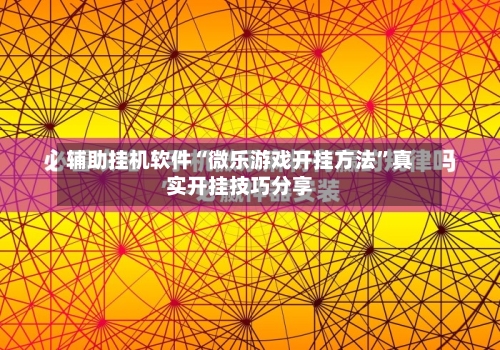 辅助挂机软件“微乐游戏开挂方法”真实开挂技巧分享-第2张图片