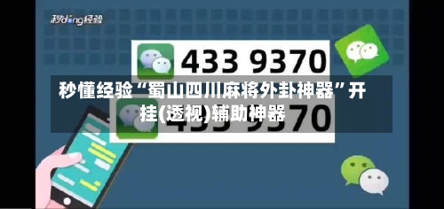 秒懂经验“蜀山四川麻将外卦神器”开挂(透视)辅助神器-第3张图片