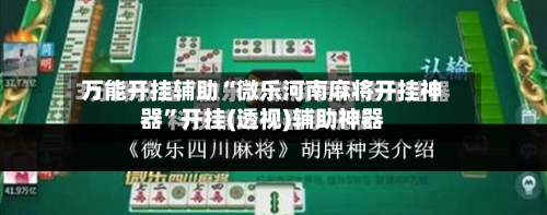 万能开挂辅助“微乐河南麻将开挂神器”开挂(透视)辅助神器-第2张图片