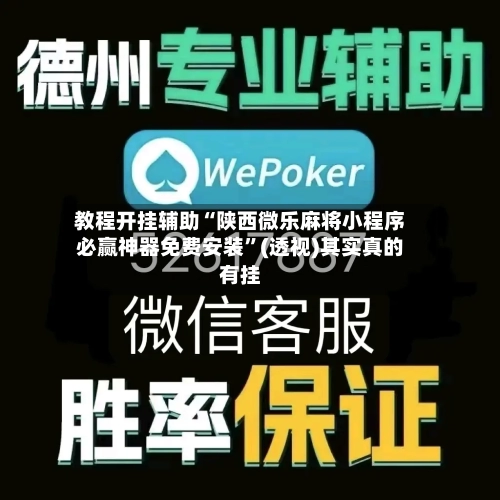 教程开挂辅助“陕西微乐麻将小程序必赢神器免费安装”(透视)其实真的有挂-第2张图片