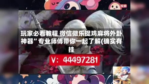 玩家必看教程 微信微乐捉鸡麻将外卦神器”专业师傅带你一起了解(确实有挂-第3张图片