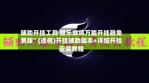 辅助开挂工具 微乐麻将万能开挂器免费版	”(透视)开挂辅助脚本+详细开挂安装教程-第2张图片