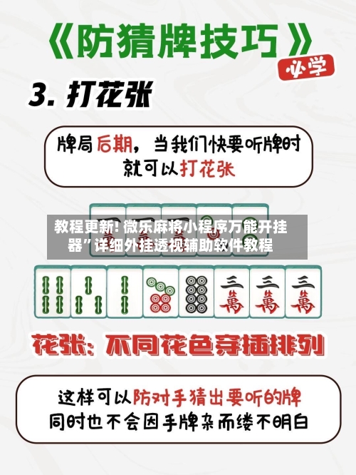 教程更新! 微乐麻将小程序万能开挂器”详细外挂透视辅助软件教程-第3张图片