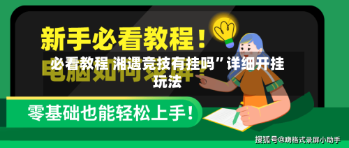 必看教程 湘遇竞技有挂吗	”详细开挂玩法-第2张图片
