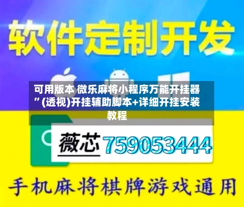 可用版本 微乐麻将小程序万能开挂器	”(透视)开挂辅助脚本+详细开挂安装教程-第3张图片