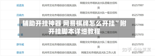 辅助开挂神器 网易棋牌怎么开挂”附开挂脚本详细教程-第2张图片