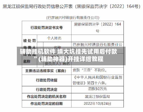 辅助挂机软件 填大坑挂先试用后付款”(辅助神器)开挂详细教程-第2张图片