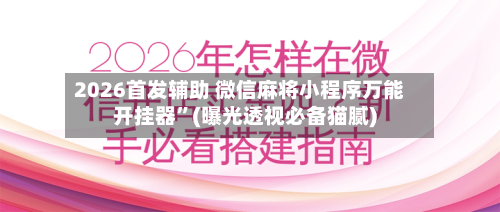 2026首发辅助 微信麻将小程序万能开挂器”(曝光透视必备猫腻)-第2张图片