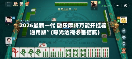 2026最新一代 微乐麻将万能开挂器通用版”(曝光透视必备猫腻)-第2张图片