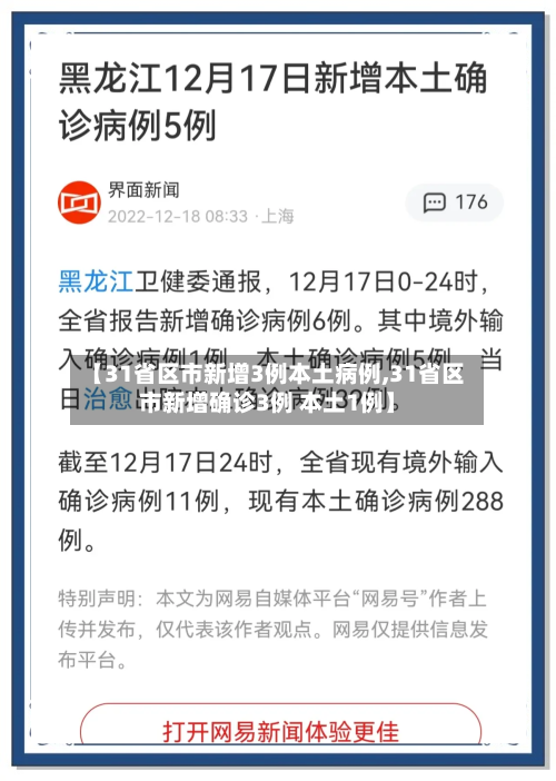【31省区市新增3例本土病例,31省区市新增确诊3例 本土1例】-第2张图片