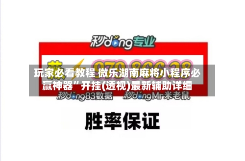 玩家必看教程 微乐湖南麻将小程序必赢神器”开挂(透视)最新辅助详细-第3张图片