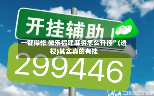 一键操作 微乐福建麻将怎么开挂”(透视)其实真的有挂-第2张图片