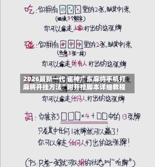 2026最新一代 雀神广东麻将手机打麻将开挂方法”附开挂脚本详细教程-第3张图片