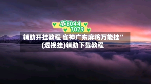 辅助开挂教程 雀神广东麻将万能挂”(透视挂)辅助下载教程-第3张图片