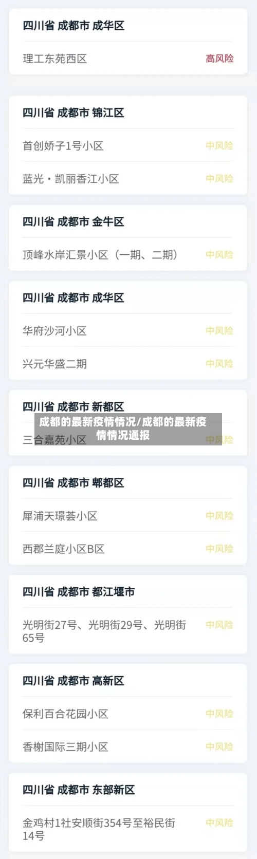 成都的最新疫情情况/成都的最新疫情情况通报