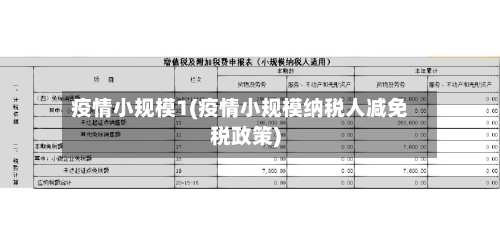 疫情小规模1(疫情小规模纳税人减免税政策)-第3张图片