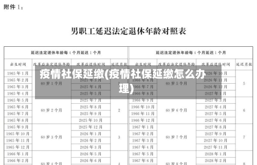 疫情社保延缴(疫情社保延缴怎么办理)-第3张图片