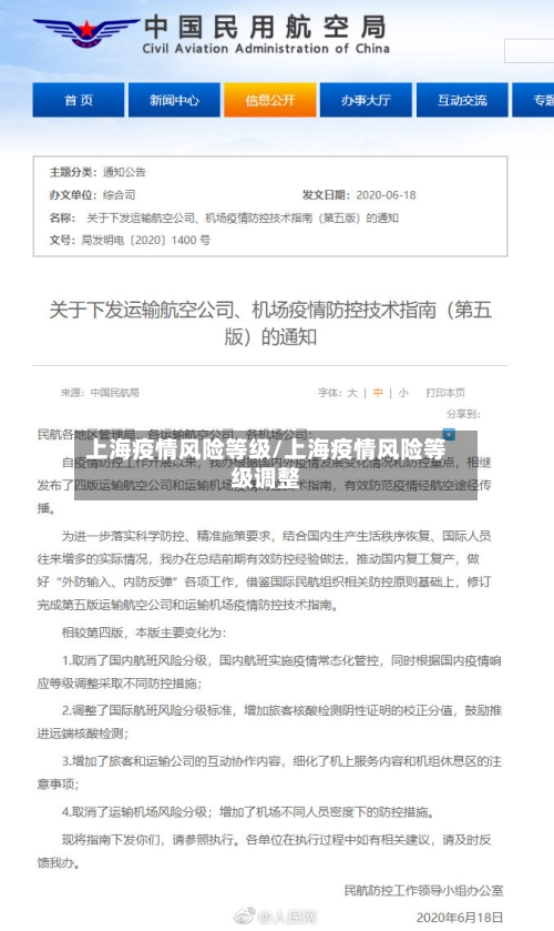 上海疫情风险等级/上海疫情风险等级调整