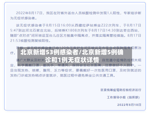 北京新增53例感染者/北京新增5例确诊和1例无症状详情-第2张图片