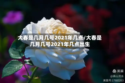 大春是几月几号2021年几点/大春是几月几号2021年几点出生-第2张图片