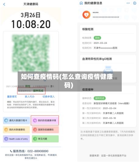 如何查疫情码(怎么查询疫情健康码)