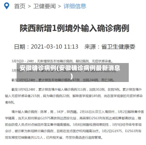安徽确诊病例(安徽确诊病例最新消息)-第2张图片