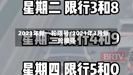 2023年新一轮限号/2021年3月新一轮限号