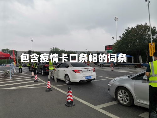 包含疫情卡口条幅的词条-第2张图片