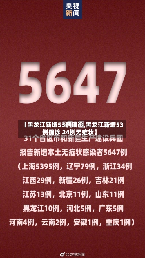 【黑龙江新增53例确诊,黑龙江新增53例确诊 24例无症状】
